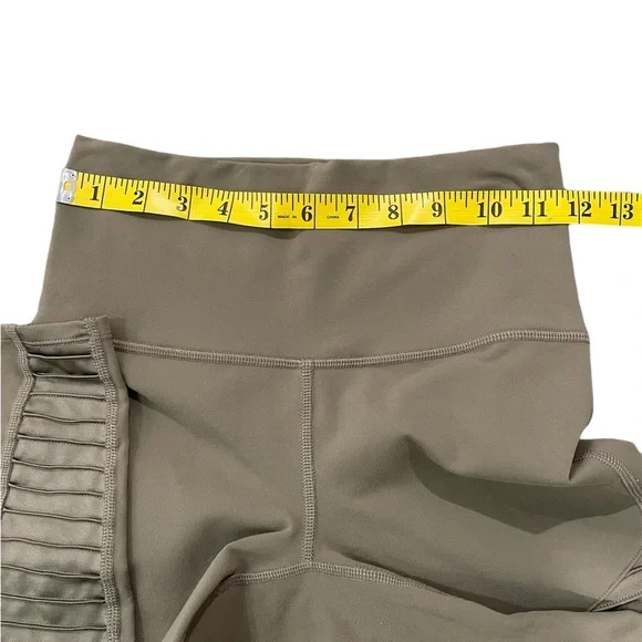 Alo Yoga High-waist Airlift Moto Legging Mesh details In Olive Branch Size S - Picture 8 of 14